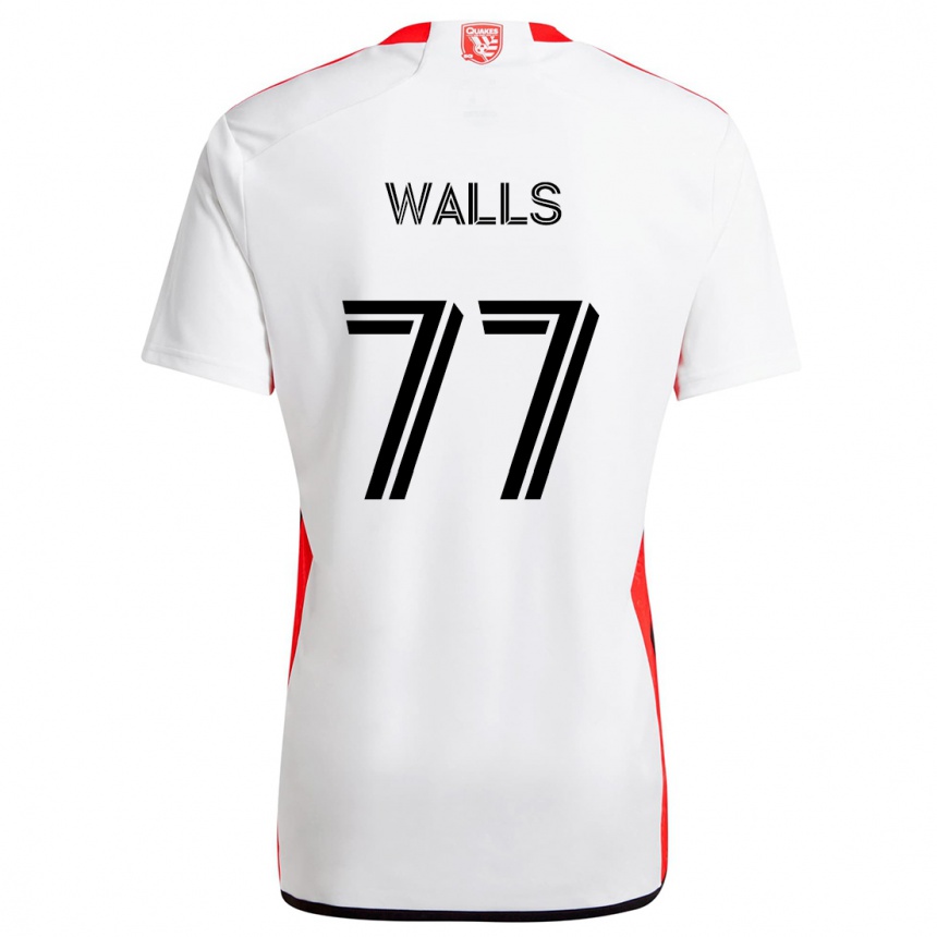 Mujer Fútbol Camiseta Casey Walls #77 Blanco Rojo 2ª Equipación 2024/25 Perú