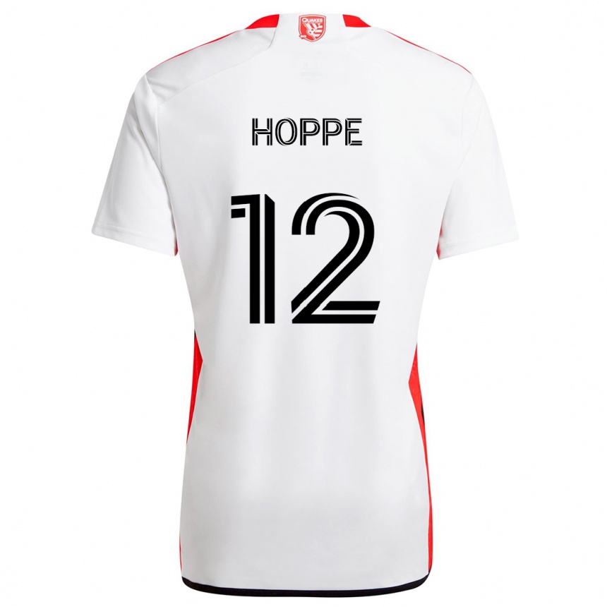 Mujer Fútbol Camiseta Matthew Hoppe #12 Blanco Rojo 2ª Equipación 2024/25 Perú