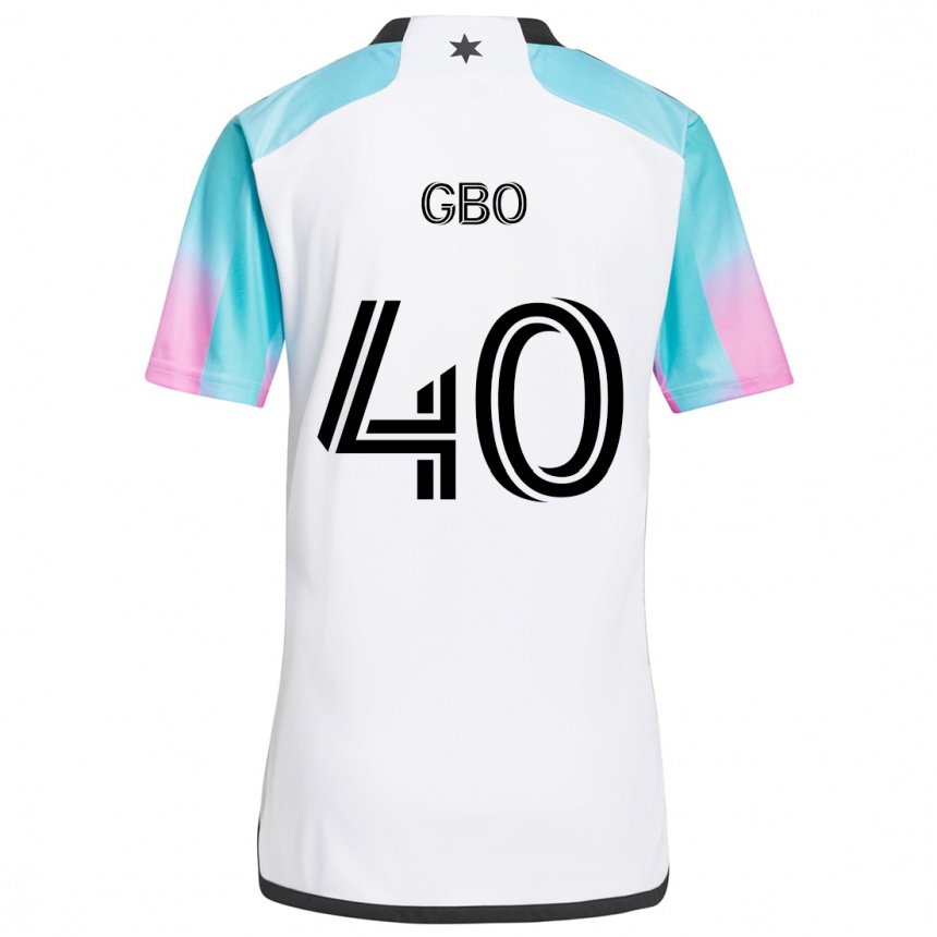 Mujer Fútbol Camiseta Cedrik Gbo #40 Blanco Azul Negro 2ª Equipación 2024/25 Perú