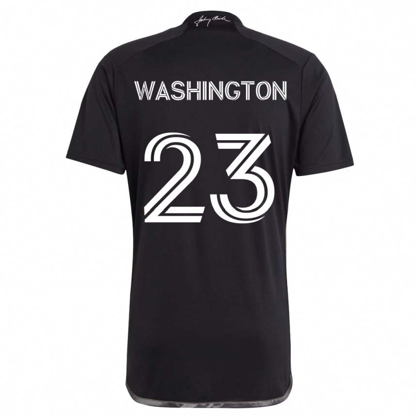 Mujer Fútbol Camiseta Taylor Washington #23 Negro 2ª Equipación 2024/25 Perú