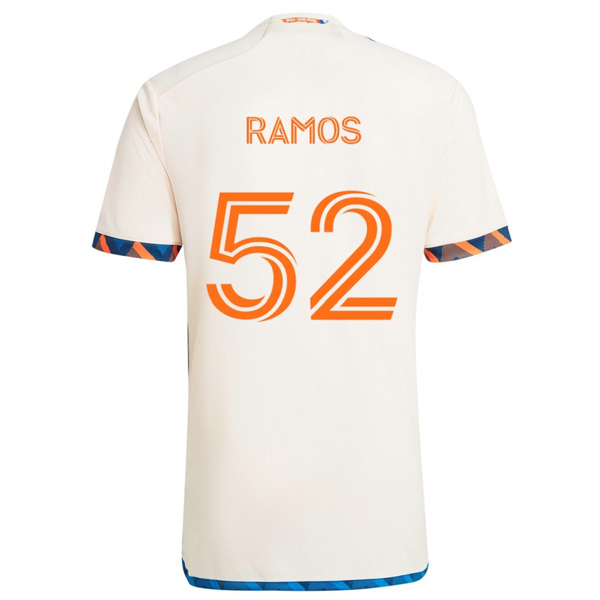 Mujer Fútbol Camiseta Yair Ramos #52 Blanco Naranja 2ª Equipación 2024/25 Perú