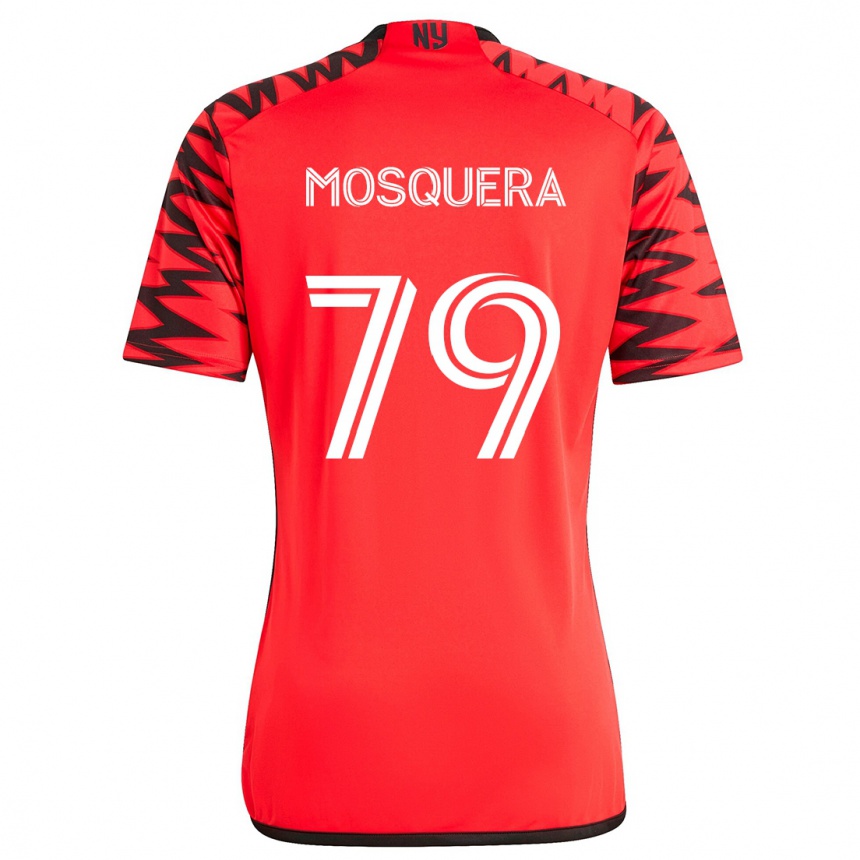 Mujer Fútbol Camiseta Rafael Mosquera #79 Rojo Negro Blanco 2ª Equipación 2024/25 Perú