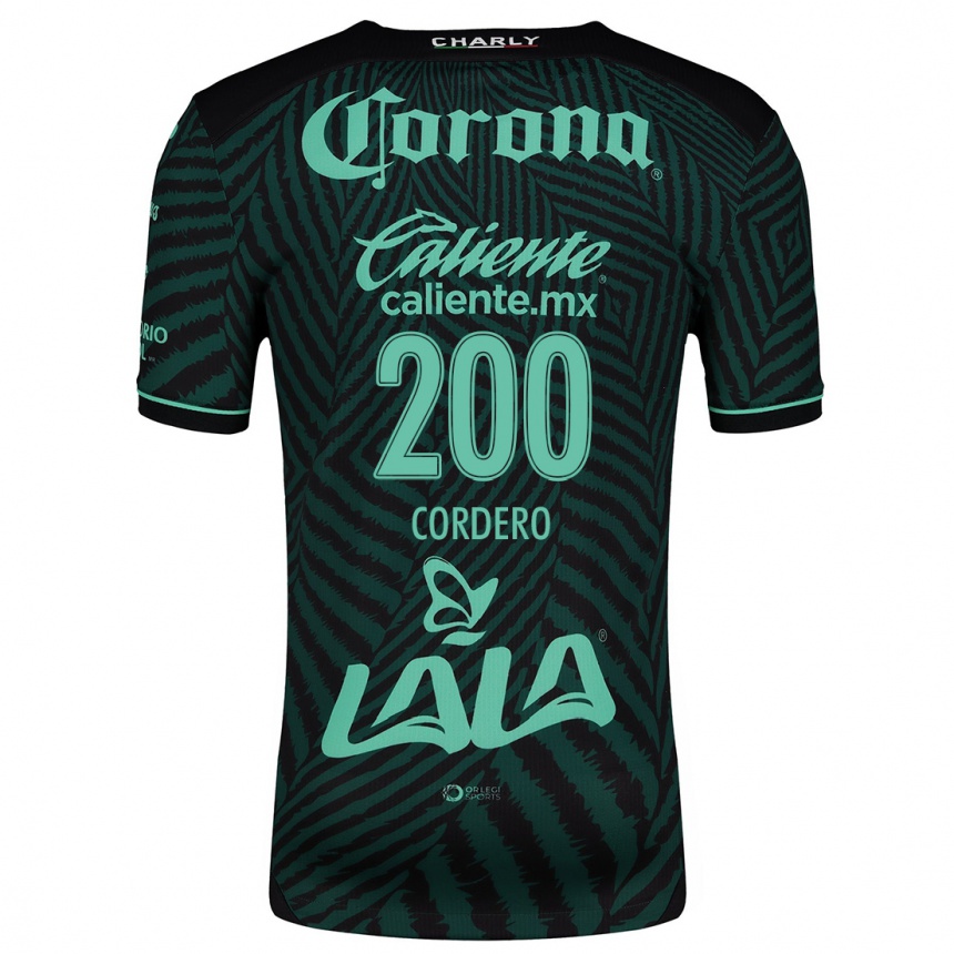 Mujer Fútbol Camiseta Mario Cordero #200 Verde Negro 2ª Equipación 2024/25 Perú