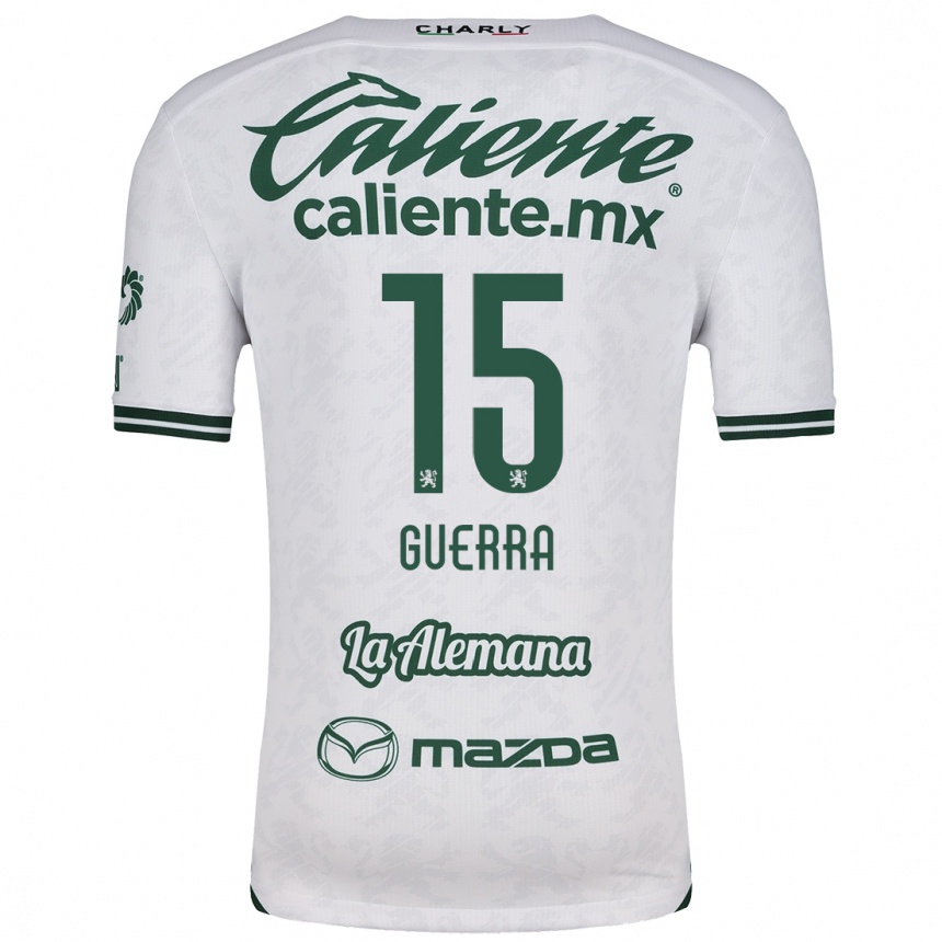 Mujer Fútbol Camiseta Edgar Guerra #15 Blanco Verde 2ª Equipación 2024/25 Perú