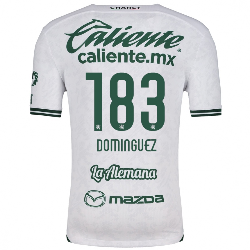 Mujer Fútbol Camiseta Jesús Domínguez #183 Blanco Verde 2ª Equipación 2024/25 Perú