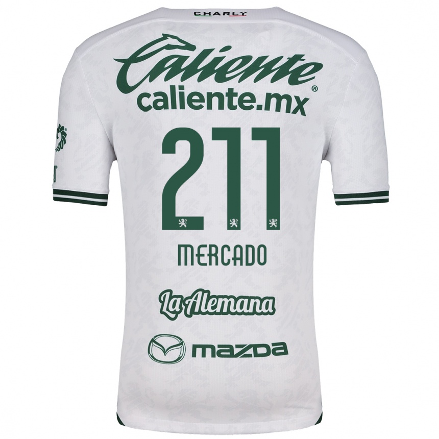 Mujer Fútbol Camiseta Diego Mercado #211 Blanco Verde 2ª Equipación 2024/25 Perú