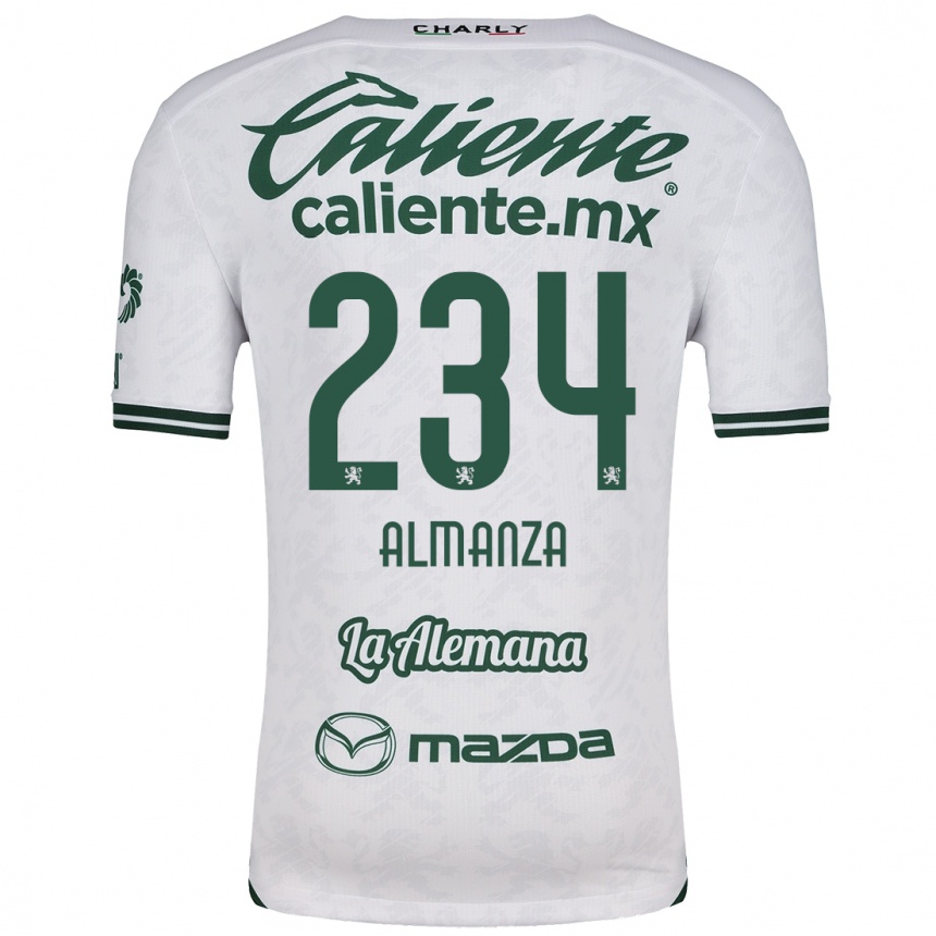 Mujer Fútbol Camiseta Román Almanza #234 Blanco Verde 2ª Equipación 2024/25 Perú