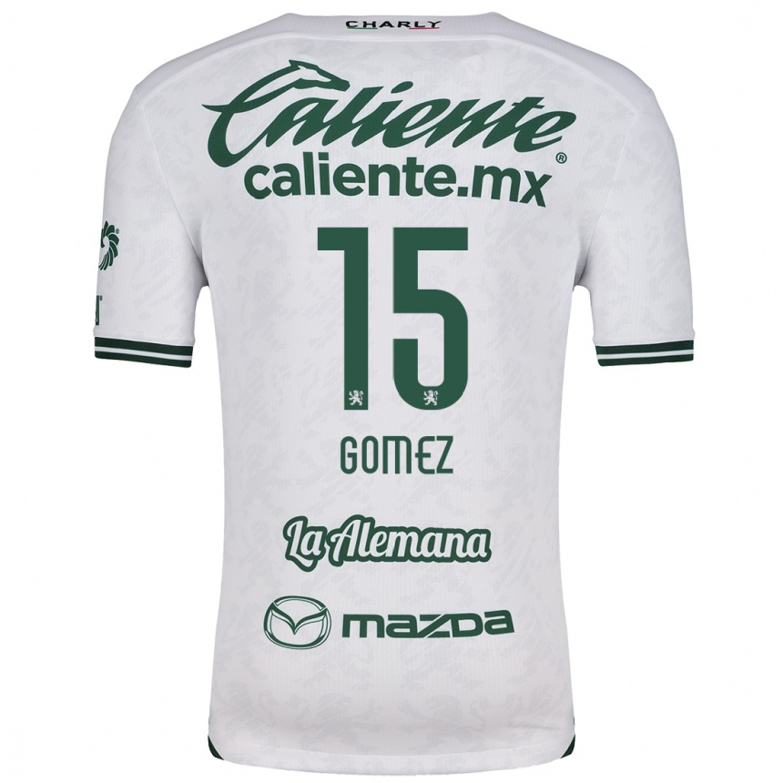 Mujer Fútbol Camiseta Paulina Gómez #15 Blanco Verde 2ª Equipación 2024/25 Perú