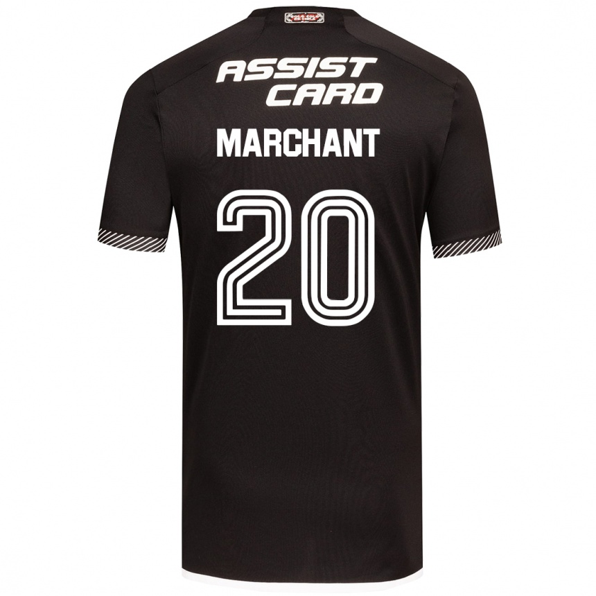 Mujer Fútbol Camiseta Francisco Marchant #20 Blanco Negro 2ª Equipación 2024/25 Perú