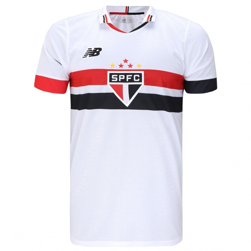 Niño Fútbol Camiseta Luis Osorio #0 Blanco Rojo Negro 1ª Equipación 2024/25 Perú