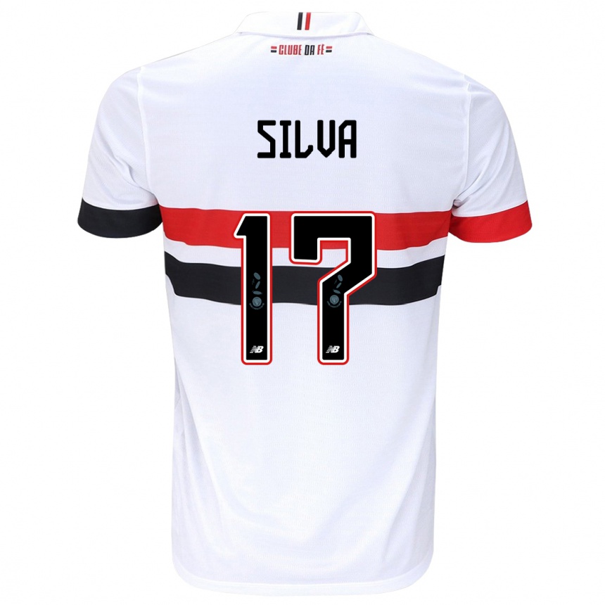 Niño Fútbol Camiseta André Silva #17 Blanco Rojo Negro 1ª Equipación 2024/25 Perú