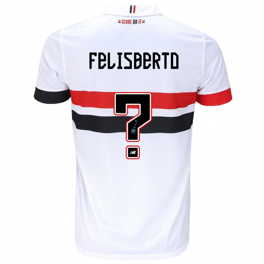 Niño Fútbol Camiseta Igor Felisberto #0 Blanco Rojo Negro 1ª Equipación 2024/25 Perú