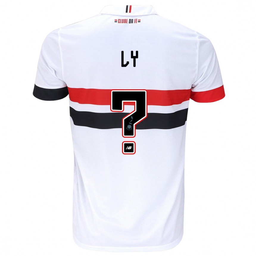 Niño Fútbol Camiseta Iba Ly #0 Blanco Rojo Negro 1ª Equipación 2024/25 Perú