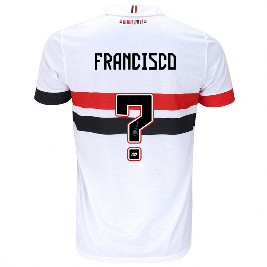 Niño Fútbol Camiseta Ryan Francisco #0 Blanco Rojo Negro 1ª Equipación 2024/25 Perú