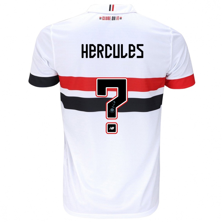 Niño Fútbol Camiseta Hercules #0 Blanco Rojo Negro 1ª Equipación 2024/25 Perú