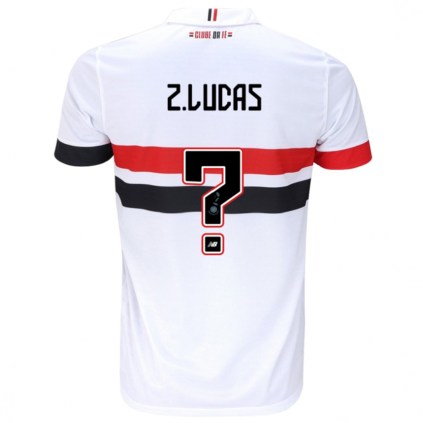 Niño Fútbol Camiseta Zé Lucas #0 Blanco Rojo Negro 1ª Equipación 2024/25 Perú