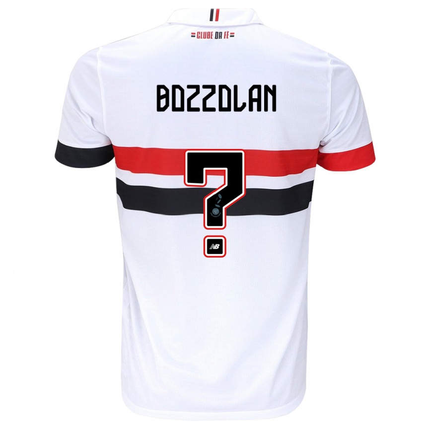 Niño Fútbol Camiseta Gabriel Bozzolan #0 Blanco Rojo Negro 1ª Equipación 2024/25 Perú