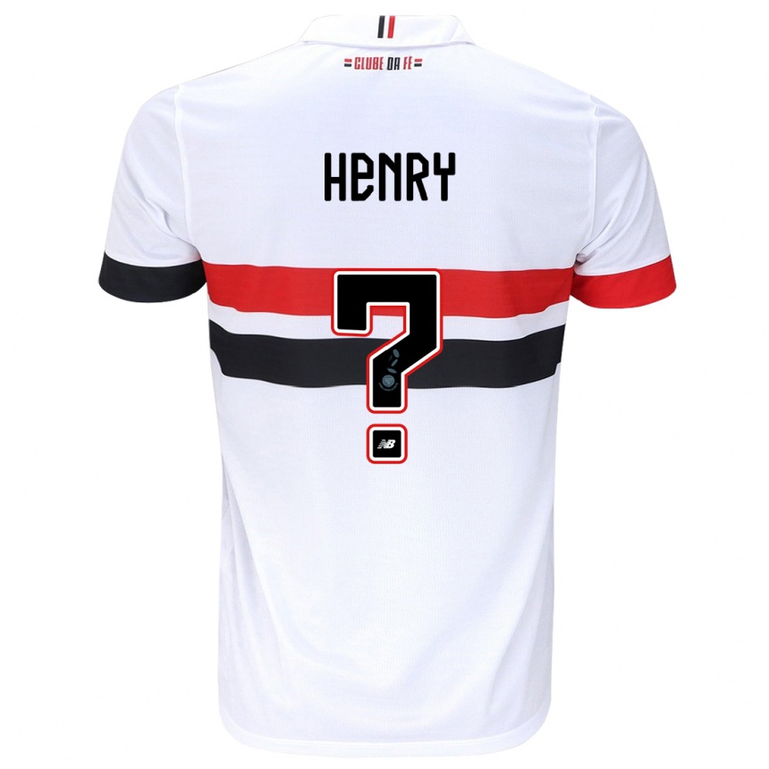 Niño Fútbol Camiseta Thierry Henry #0 Blanco Rojo Negro 1ª Equipación 2024/25 Perú