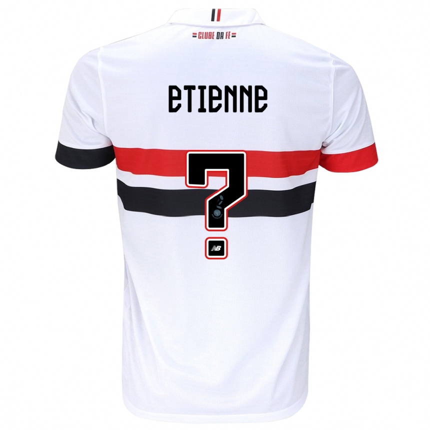 Niño Fútbol Camiseta Clauvis Etienne #0 Blanco Rojo Negro 1ª Equipación 2024/25 Perú