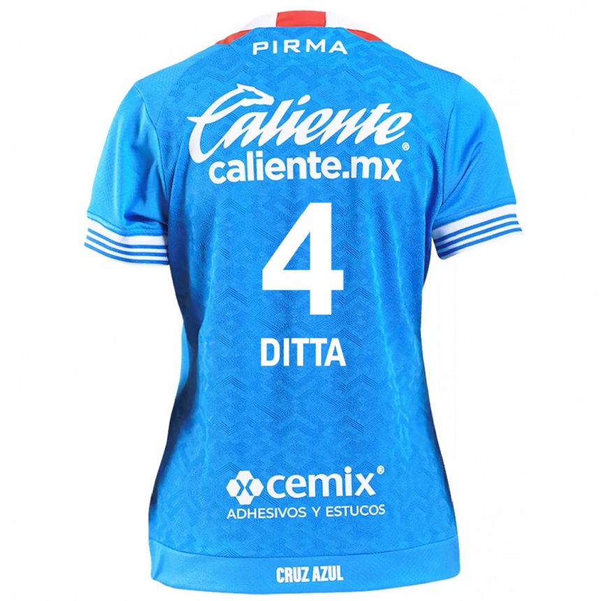 Niño Fútbol Camiseta Willer Ditta #4 Cielo Azul 1ª Equipación 2024/25 Perú