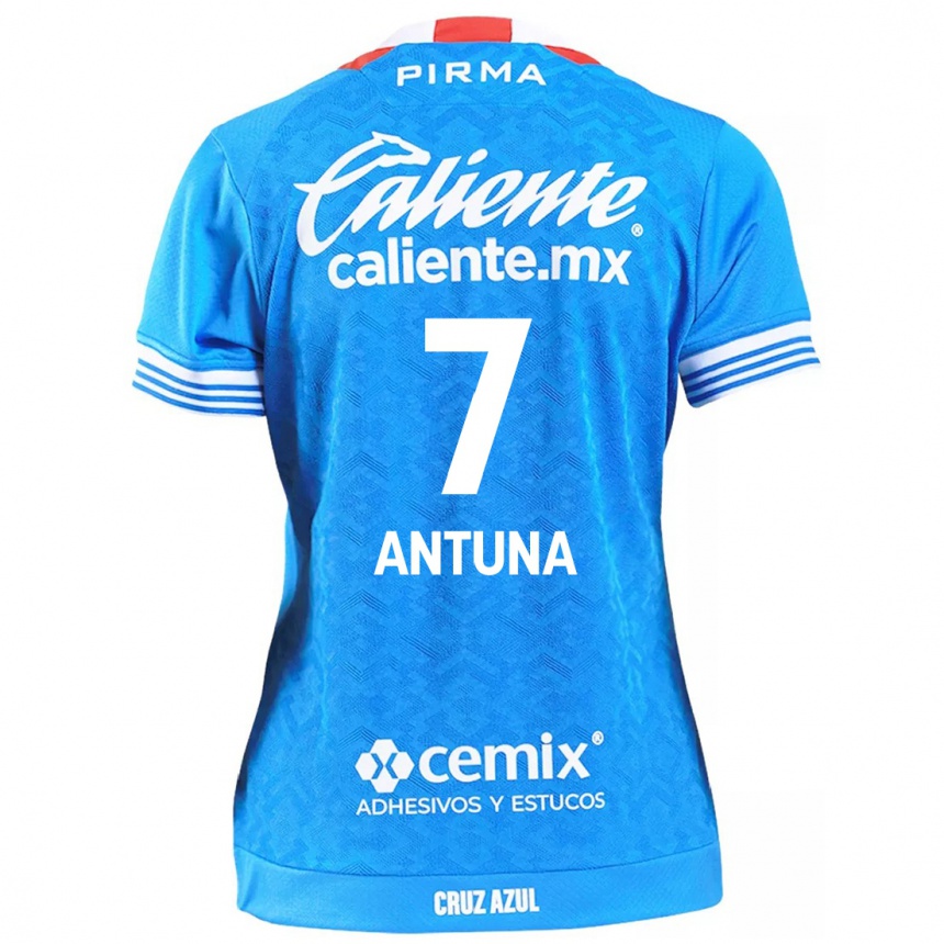 Niño Fútbol Camiseta Uriel Antuna #7 Cielo Azul 1ª Equipación 2024/25 Perú