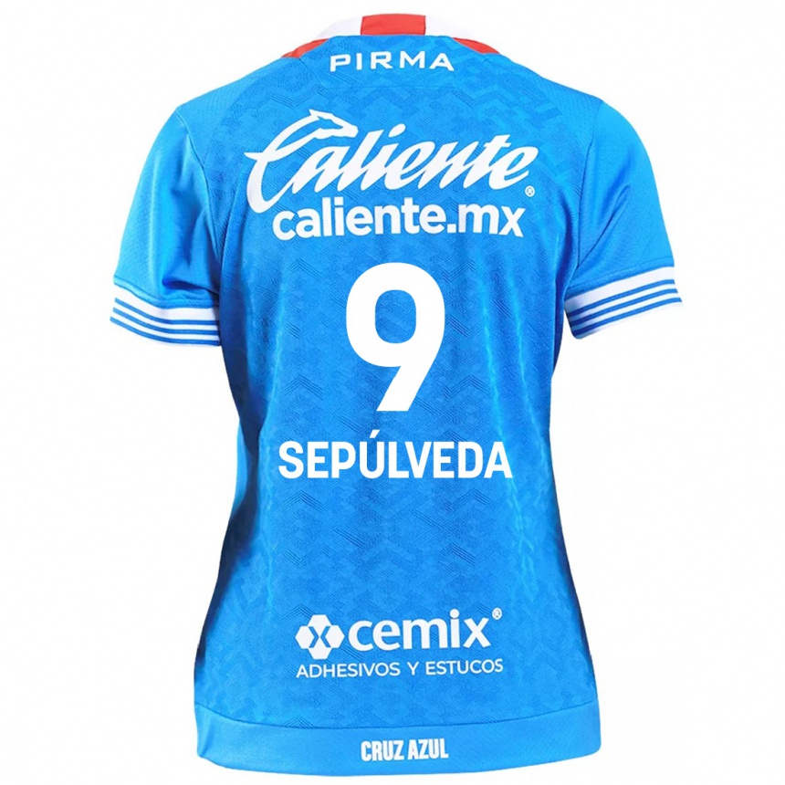 Niño Fútbol Camiseta Ángel Sepúlveda #9 Cielo Azul 1ª Equipación 2024/25 Perú