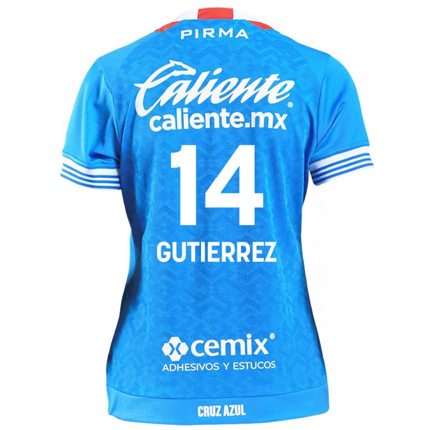 Niño Fútbol Camiseta Alexis Gutiérrez #14 Cielo Azul 1ª Equipación 2024/25 Perú