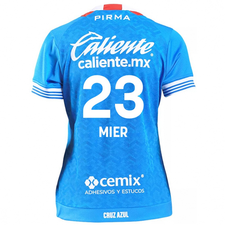 Niño Fútbol Camiseta Kevin Mier #23 Cielo Azul 1ª Equipación 2024/25 Perú