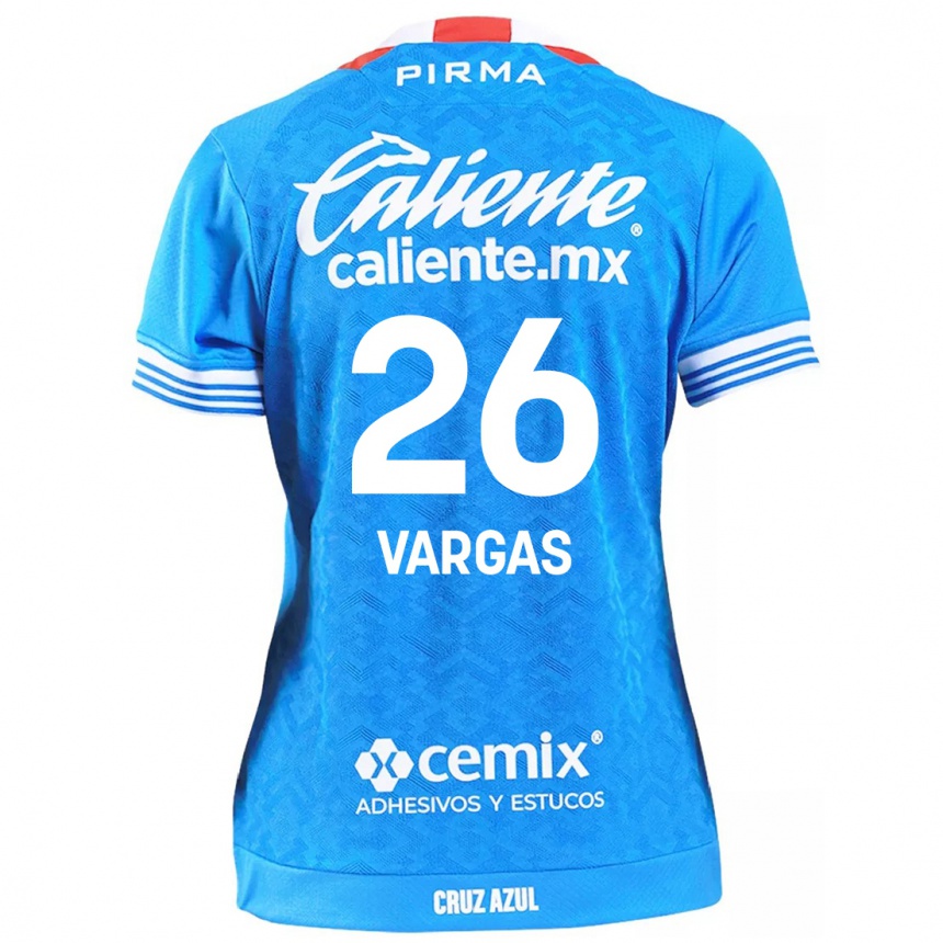 Niño Fútbol Camiseta Carlos Vargas #26 Cielo Azul 1ª Equipación 2024/25 Perú