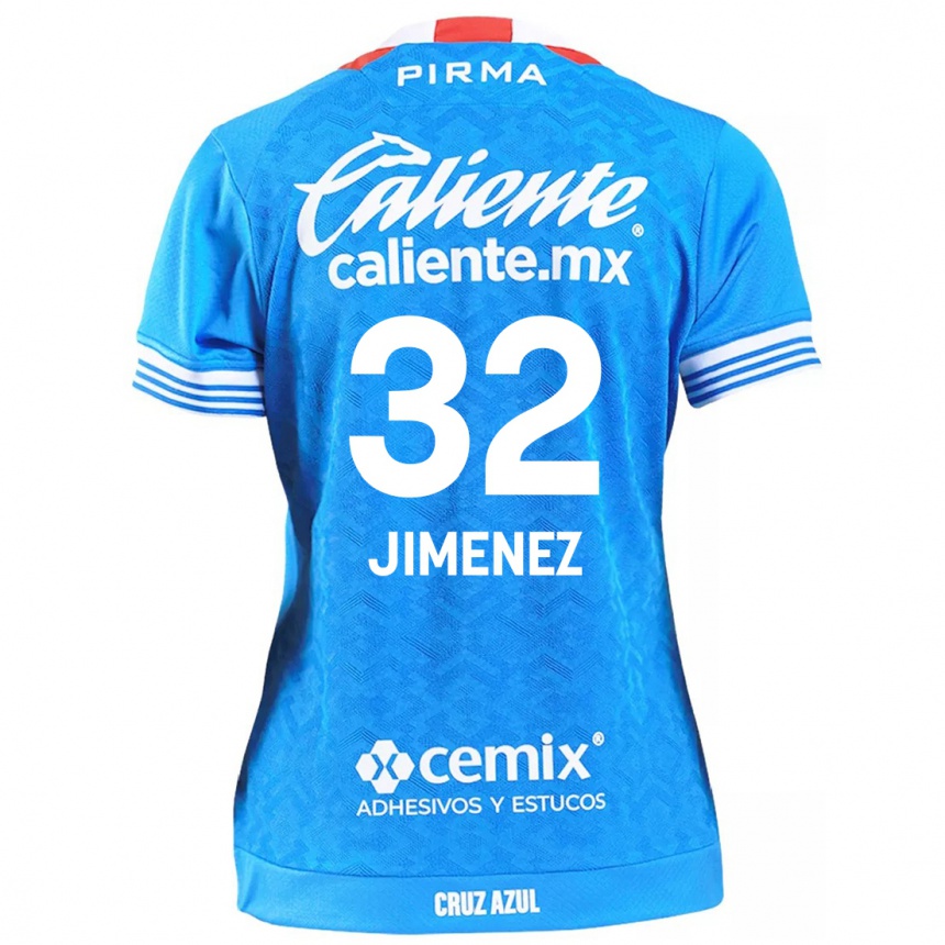 Niño Fútbol Camiseta Cristian Jiménez #32 Cielo Azul 1ª Equipación 2024/25 Perú