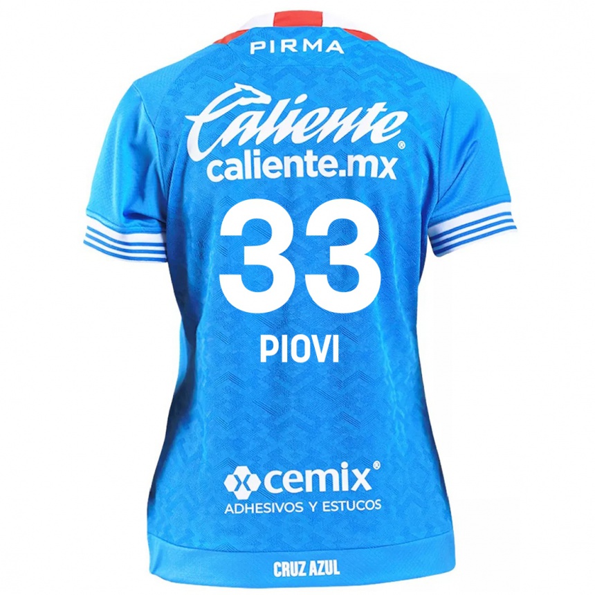 Niño Fútbol Camiseta Gonzalo Piovi #33 Cielo Azul 1ª Equipación 2024/25 Perú