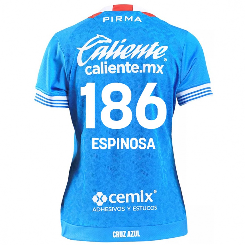 Niño Fútbol Camiseta Brandón Espinosa #186 Cielo Azul 1ª Equipación 2024/25 Perú