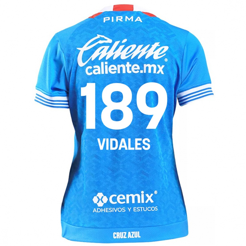 Niño Fútbol Camiseta Álvaro Vidales #189 Cielo Azul 1ª Equipación 2024/25 Perú