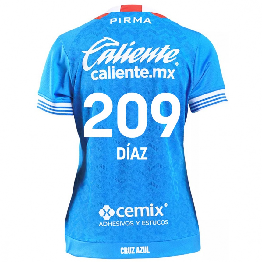 Niño Fútbol Camiseta Josué Díaz #209 Cielo Azul 1ª Equipación 2024/25 Perú