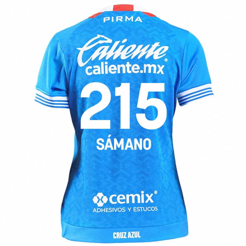 Niño Fútbol Camiseta Fernando Sámano #215 Cielo Azul 1ª Equipación 2024/25 Perú