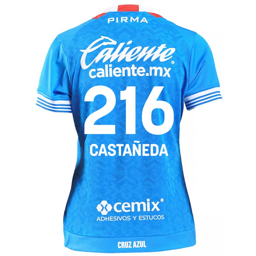 Niño Fútbol Camiseta Ian Castañeda #216 Cielo Azul 1ª Equipación 2024/25 Perú