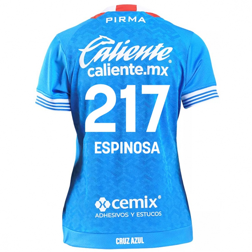 Niño Fútbol Camiseta Samuel Espinosa #217 Cielo Azul 1ª Equipación 2024/25 Perú