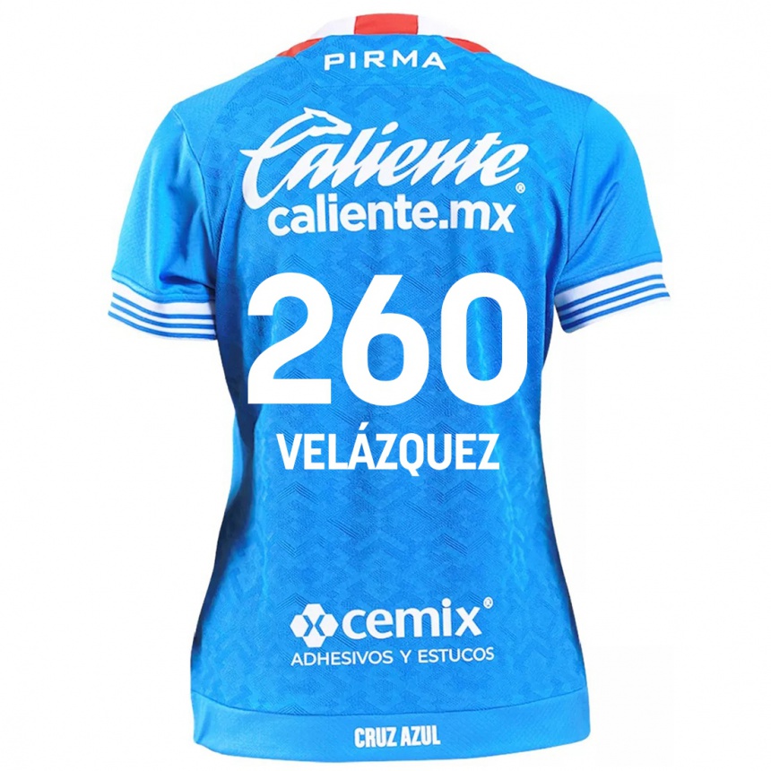 Niño Fútbol Camiseta Víctor Velázquez #260 Cielo Azul 1ª Equipación 2024/25 Perú