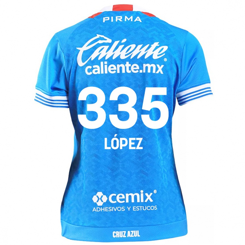 Niño Fútbol Camiseta Alfredo López #335 Cielo Azul 1ª Equipación 2024/25 Perú