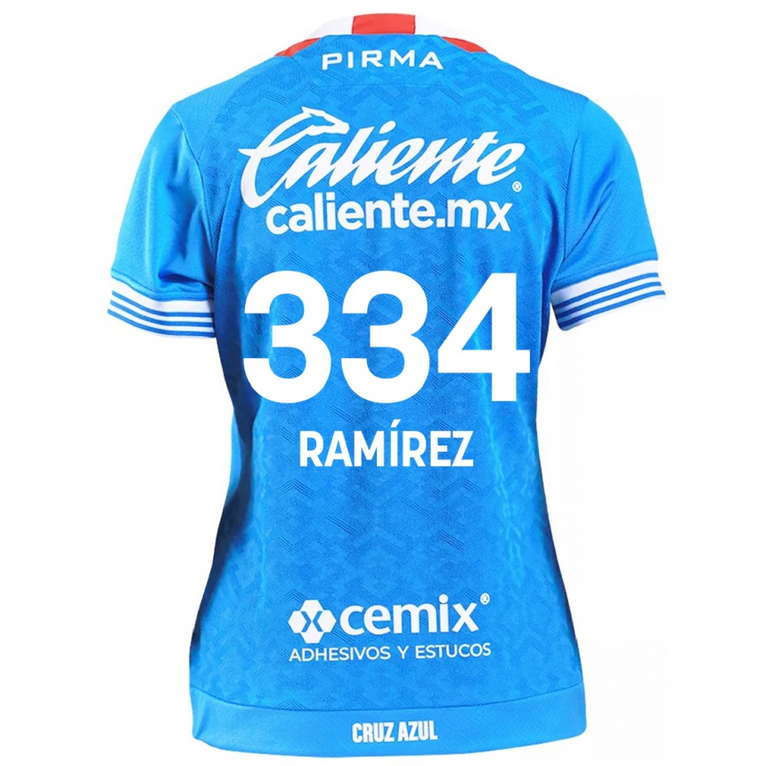 Niño Fútbol Camiseta Mauricio Ramírez #334 Cielo Azul 1ª Equipación 2024/25 Perú