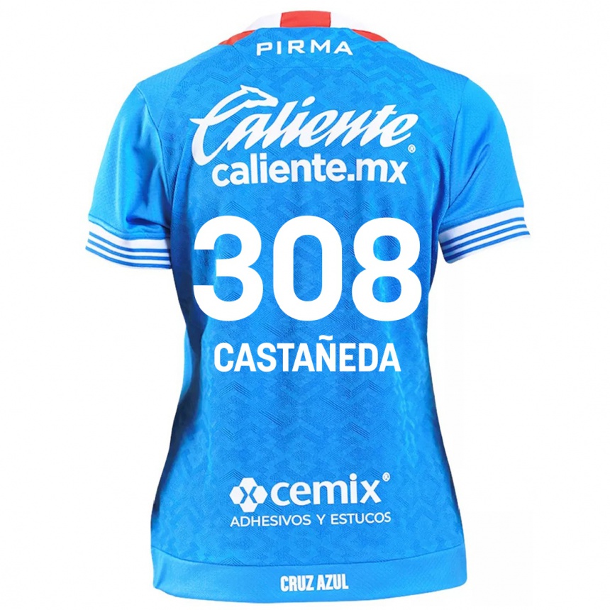 Niño Fútbol Camiseta Emiliano Castañeda #308 Cielo Azul 1ª Equipación 2024/25 Perú