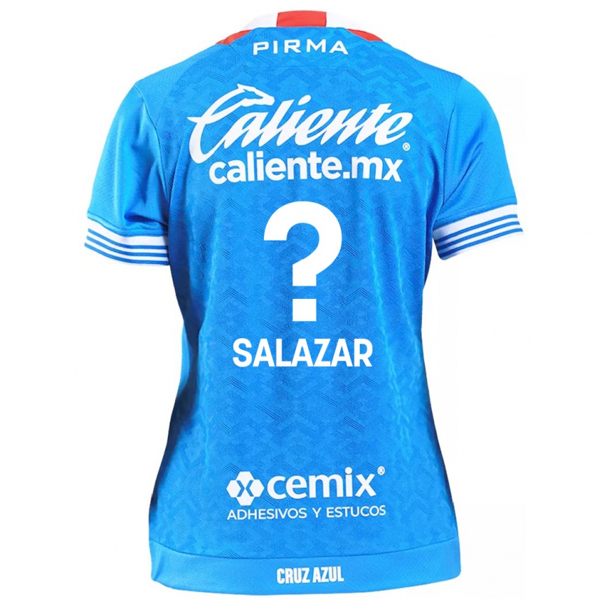 Niño Fútbol Camiseta Fernando Salazar #0 Cielo Azul 1ª Equipación 2024/25 Perú