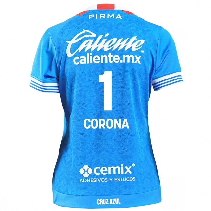 Niño Fútbol Camiseta Jose De Jesus Corona #1 Cielo Azul 1ª Equipación 2024/25 Perú