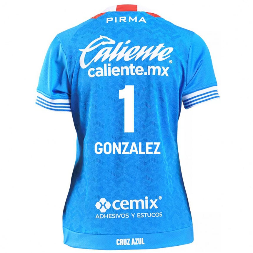 Niño Fútbol Camiseta Itzayana Gonzalez #1 Cielo Azul 1ª Equipación 2024/25 Perú