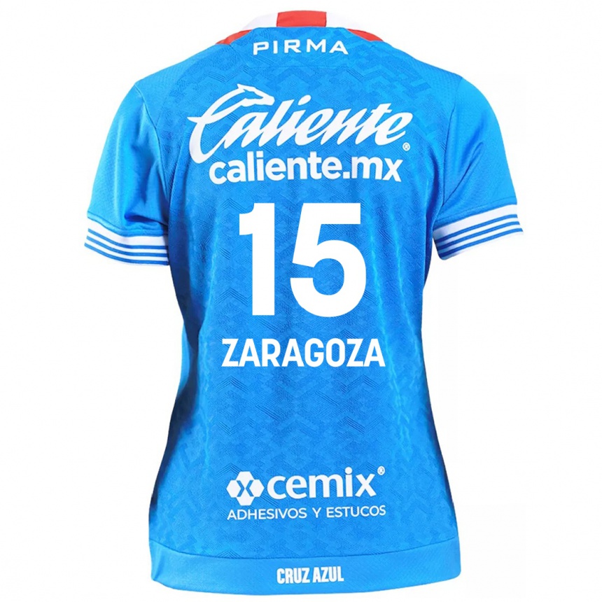 Niño Fútbol Camiseta Nancy Zaragoza #15 Cielo Azul 1ª Equipación 2024/25 Perú