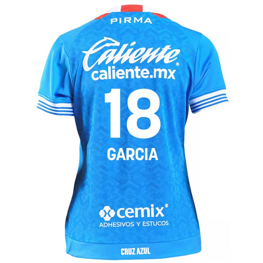 Niño Fútbol Camiseta Diana Garcia #18 Cielo Azul 1ª Equipación 2024/25 Perú