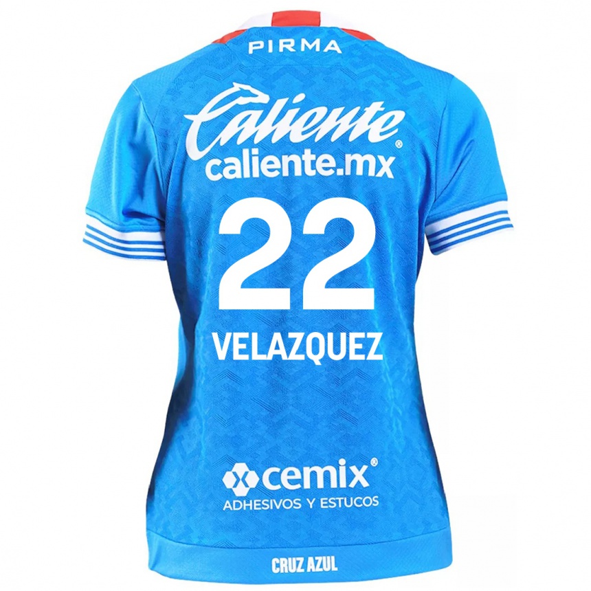 Niño Fútbol Camiseta Hireri Velazquez #22 Cielo Azul 1ª Equipación 2024/25 Perú