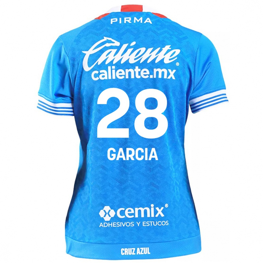 Niño Fútbol Camiseta Ana Garcia #28 Cielo Azul 1ª Equipación 2024/25 Perú