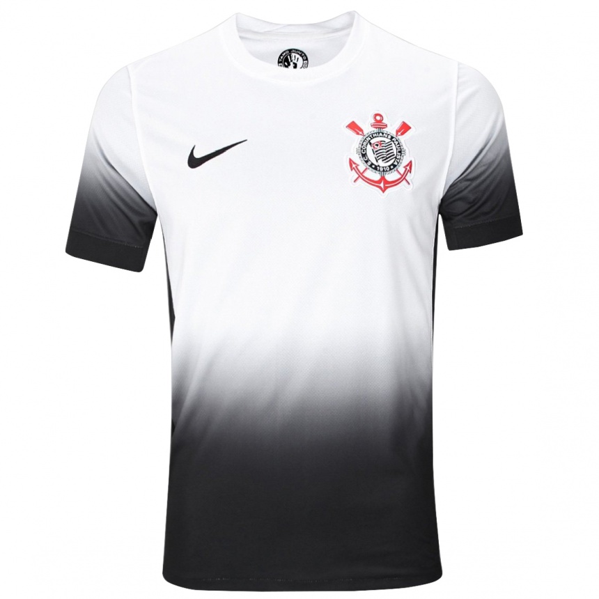 Niño Fútbol Camiseta Diego Palacios #6 Blanco Negro 1ª Equipación 2024/25 Perú