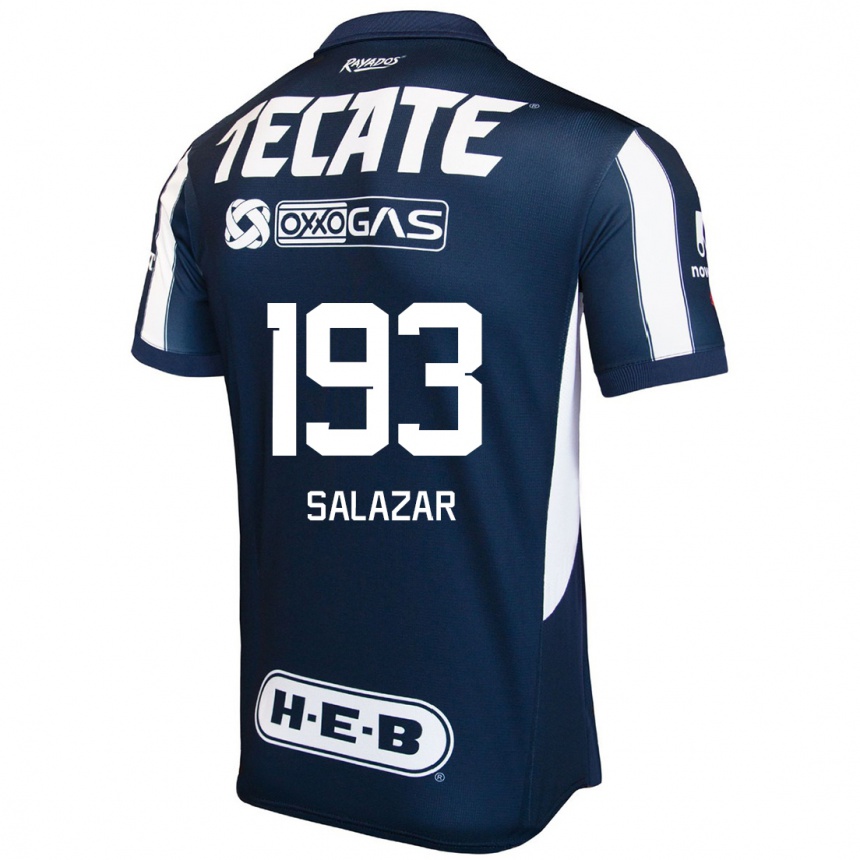 Niño Fútbol Camiseta Jofran Salazar #193 Azul Rojo Blanco 1ª Equipación 2024/25 Perú